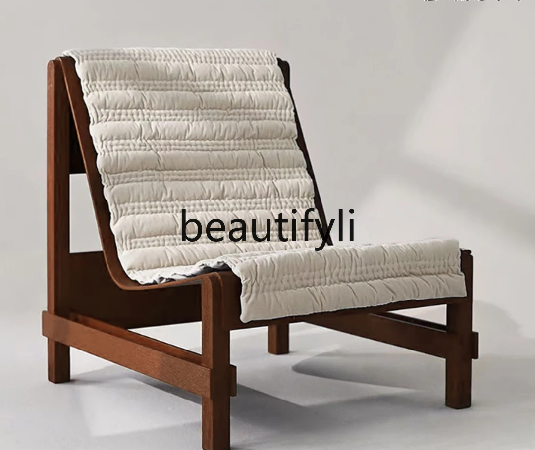 Sofa chair, living room single, recliner single chair, balcony leisure chair, wabi-sabi