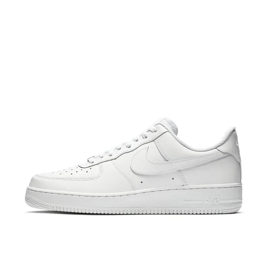 Nike Original White Air Force 1 07 Low Trendy Board Shoes Lightweight Breathable Mens Casual Shoes