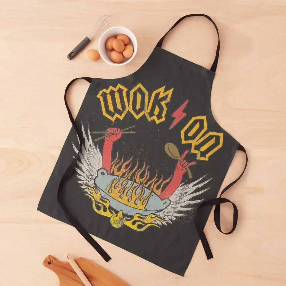 

WOK ON Apron Art Kitchen Novel Kitchen Accessories Kitchen New 2022 Year Christmas gift Apron