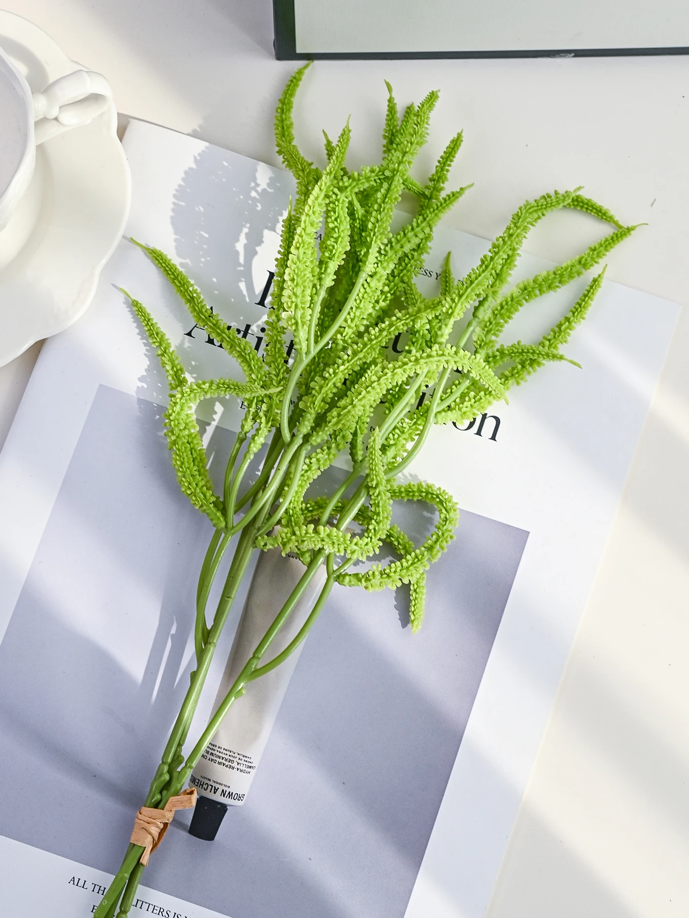 Artificial Fluffy Palm Vine Holiday Indoor Room Dining Table Vase Centerpiece Outdoor Yard Holiday Party Wedding DIY Accessories