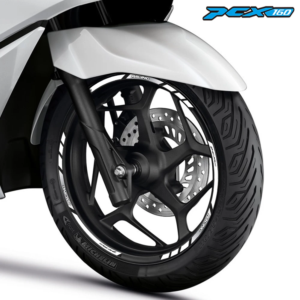 

12 X Thick Edge Outer Rim Sticker Stripe Wheel Decals FIT For Honda PCX160 pcx 160 2021