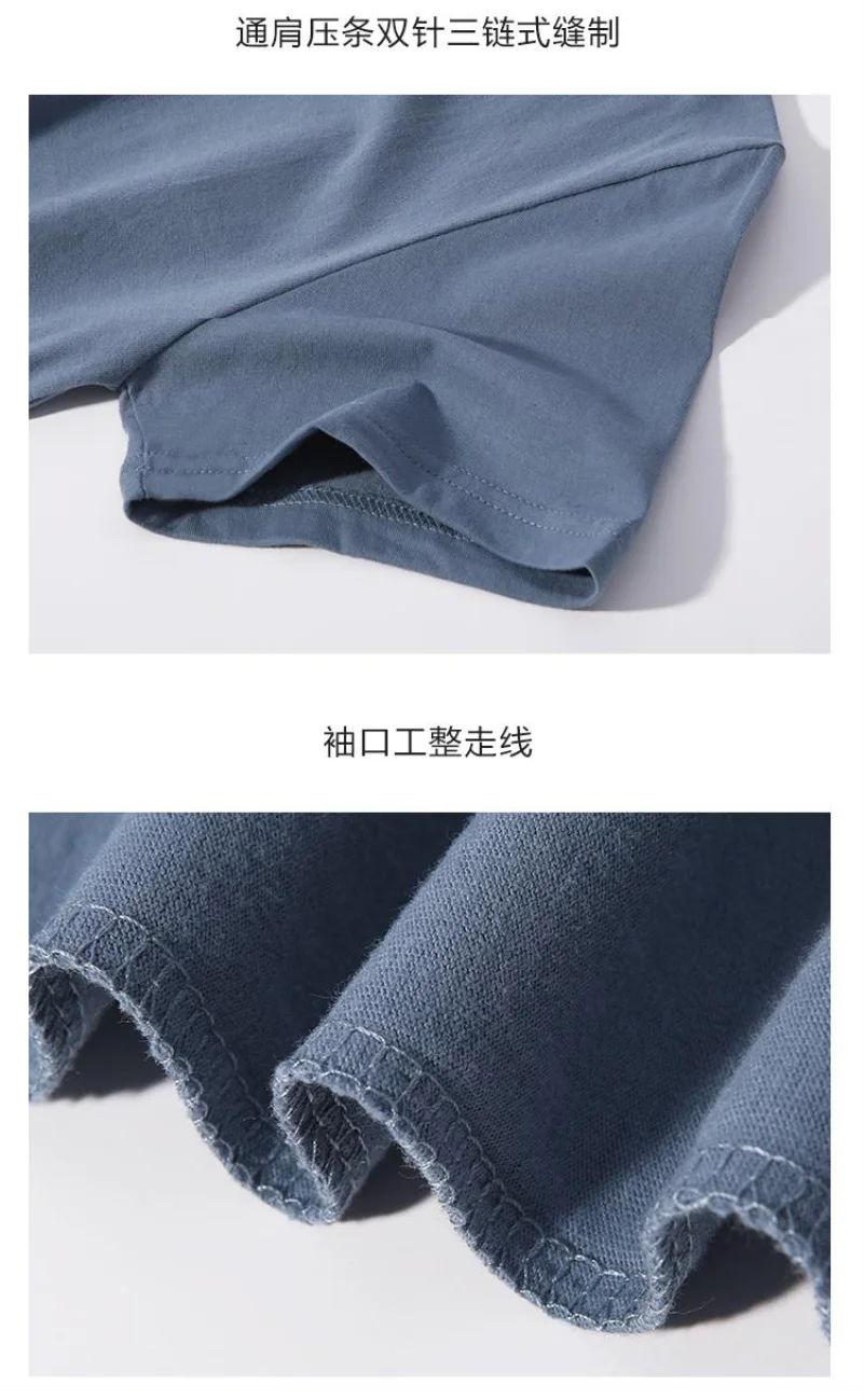 100% Cotton T-shirt Custom Logo Print Image Men and Women Clothes Diy Enterprise Embroidery Team Culture Short Sleeved Tops