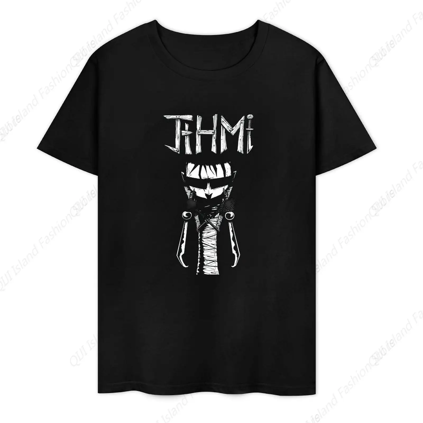 The Homicidal Anime Maniac Men's T Shirt Unisex Casual Cotton Round Neckline Tee Short Sleeve Classic Graphic Shirts Black