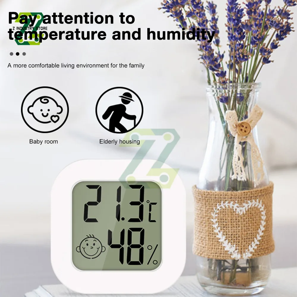 LCD Digital Thermometer Hygrometer Indoor Room Electronic Temperature Humidity Sensor Gauge Weather Station For Home