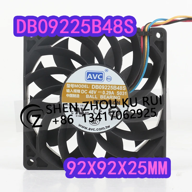

New AVC 9CM cooling fan 48V 0.29A AC EC 9225 Temperature control server chassis Ball bearing DB09225B48S