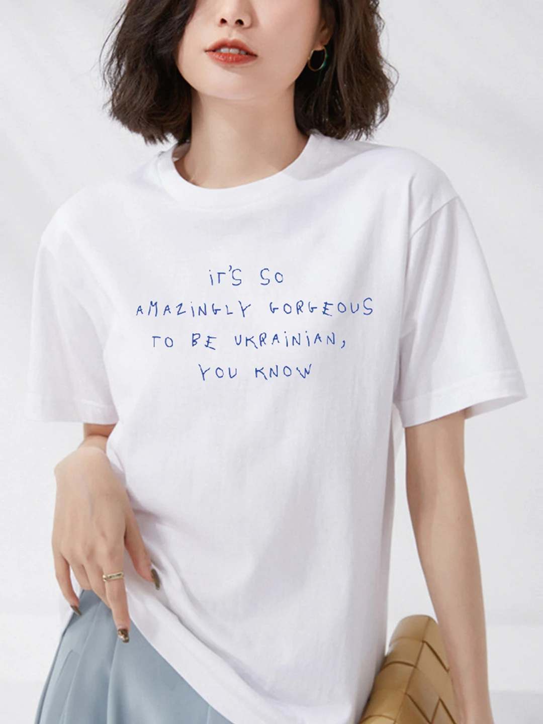 It\'s So Amazingly Gorgeous To Be Ukrainian Summer Women\'s T-Shirt Patriotism Cotton Boutique Drop Sleeve Cool Tee Simple Shirt