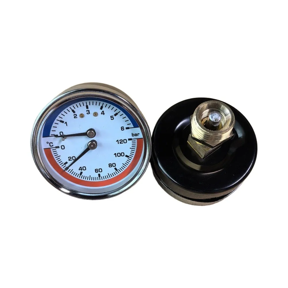 Dual Display Gauge Boiler Temperature Gauge For Winter Heating Season 63mm 1 2inch Dual Thermometer Gauge Thermostat