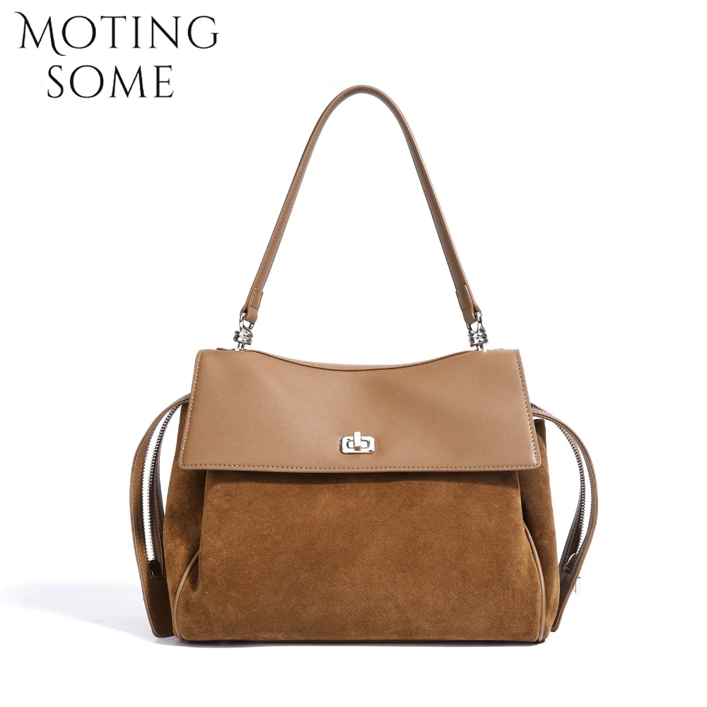 

Motingsome Suede Leather Handbag Women New in Handbag Luxury Design Bags Shoulder Crossbody Clutch Purse Underarm Commuter Bag