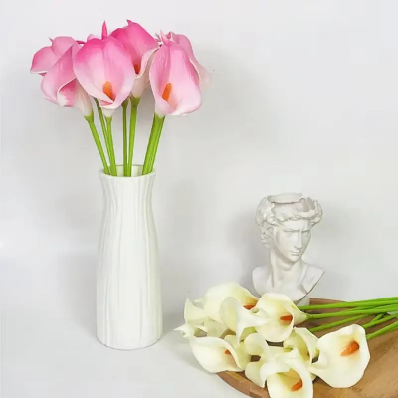 8/1Pcs Real Touch Calla Lily Artificial Flowers White Wedding Bouquet Bridal Shower Party Home Flower Decoration Fake Flower