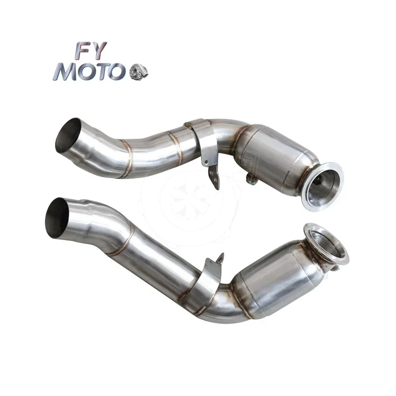 M PERFORMANCE Exhaust Downpipe for BM W F10 M5 F13 M6 with 200 Cell Cat S63 Engine