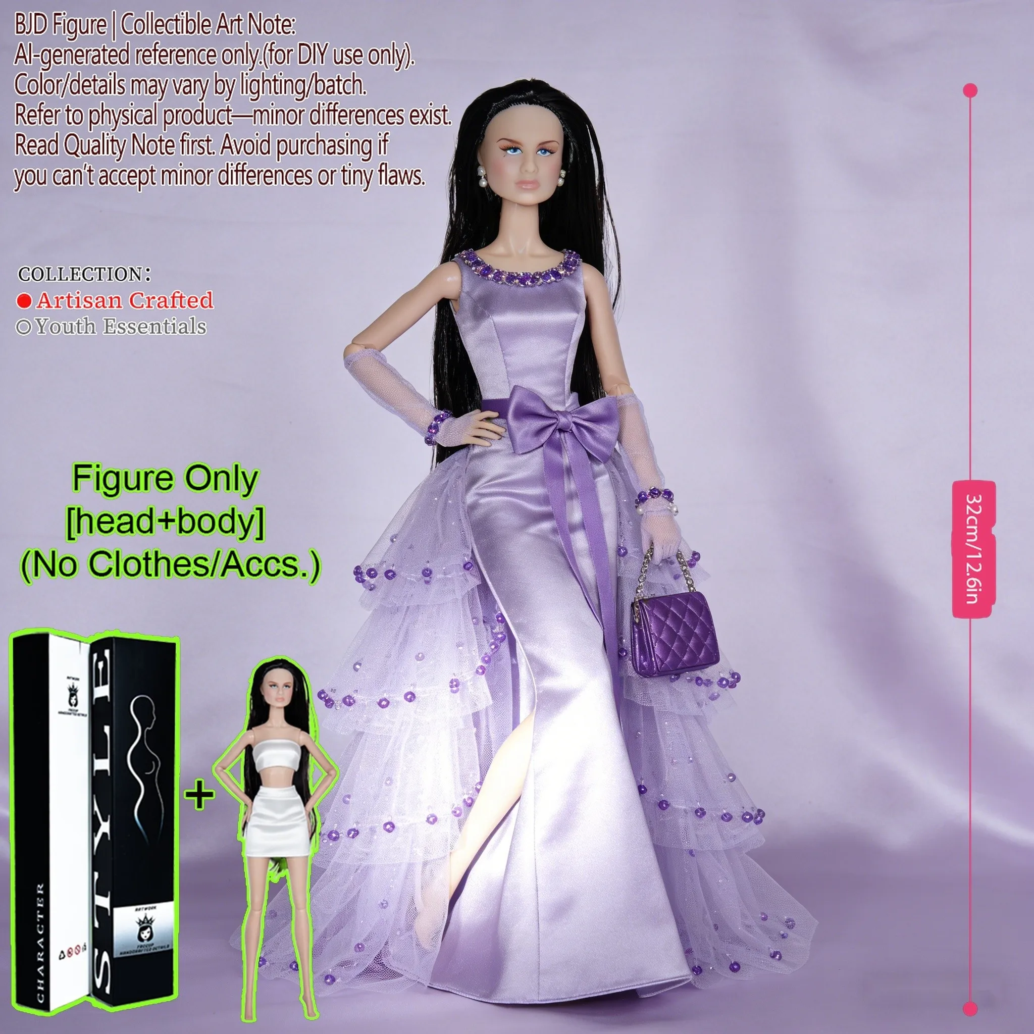 1/6 스케일 슈퍼모델 BJD/MJD 인형, 사실적인 메이크업, DIY 의상 호환, 휴일 선물(인형만, 옷 없음)