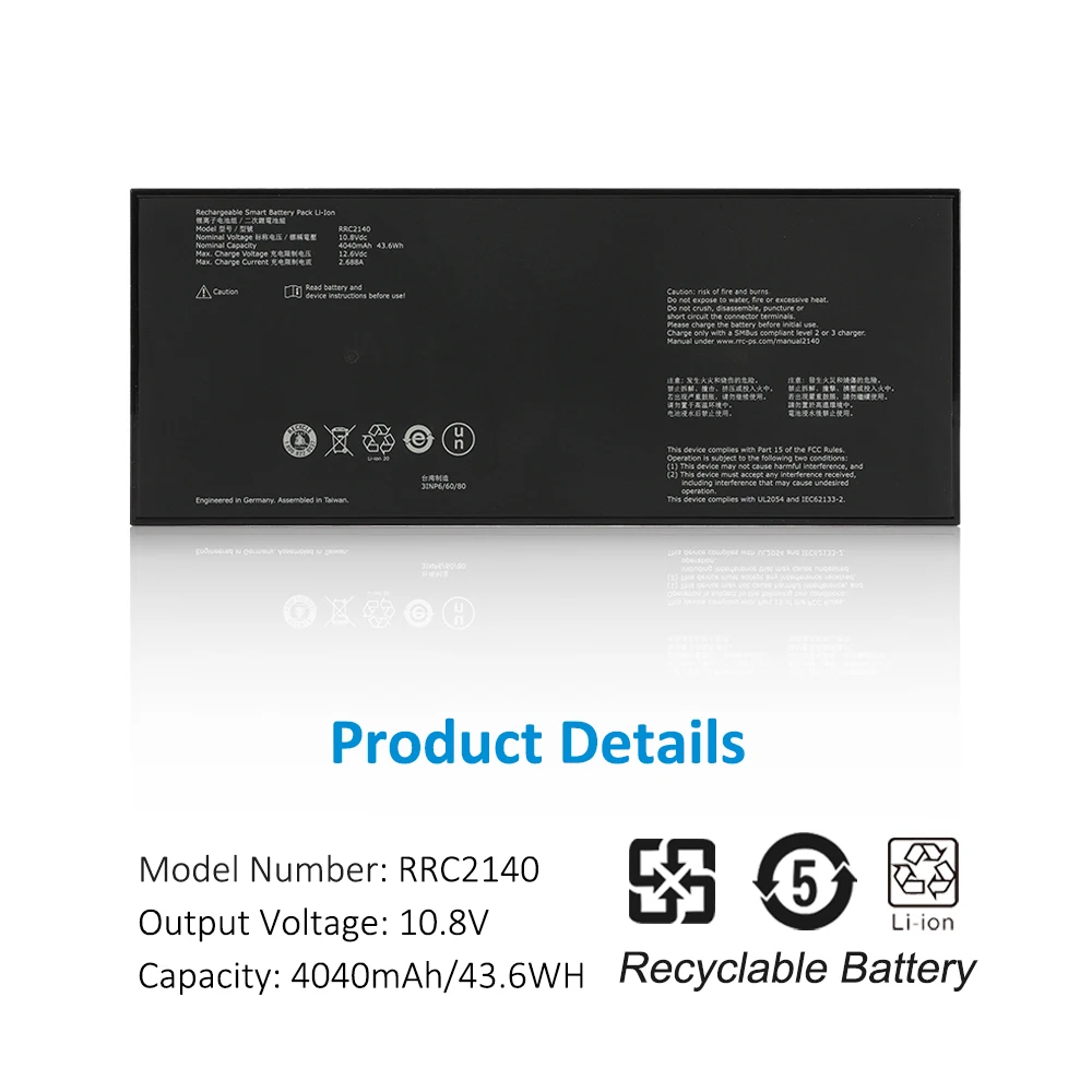 KingSener RRC2140 Rechargeable LI-ion Battery Pack For Medical or Industrial Applications 10.8V 43.6WH