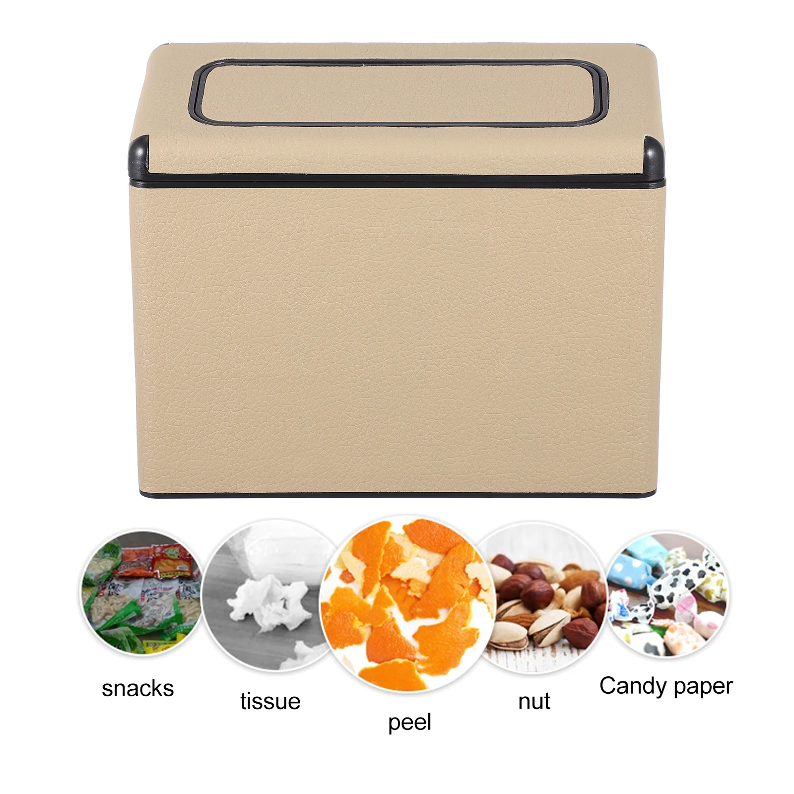 

Portable Car Trash Can Leakproof Vehicle Garbage Bin Strong Durable Material Odor Blocking Kitchen Living Room Bedroom Office