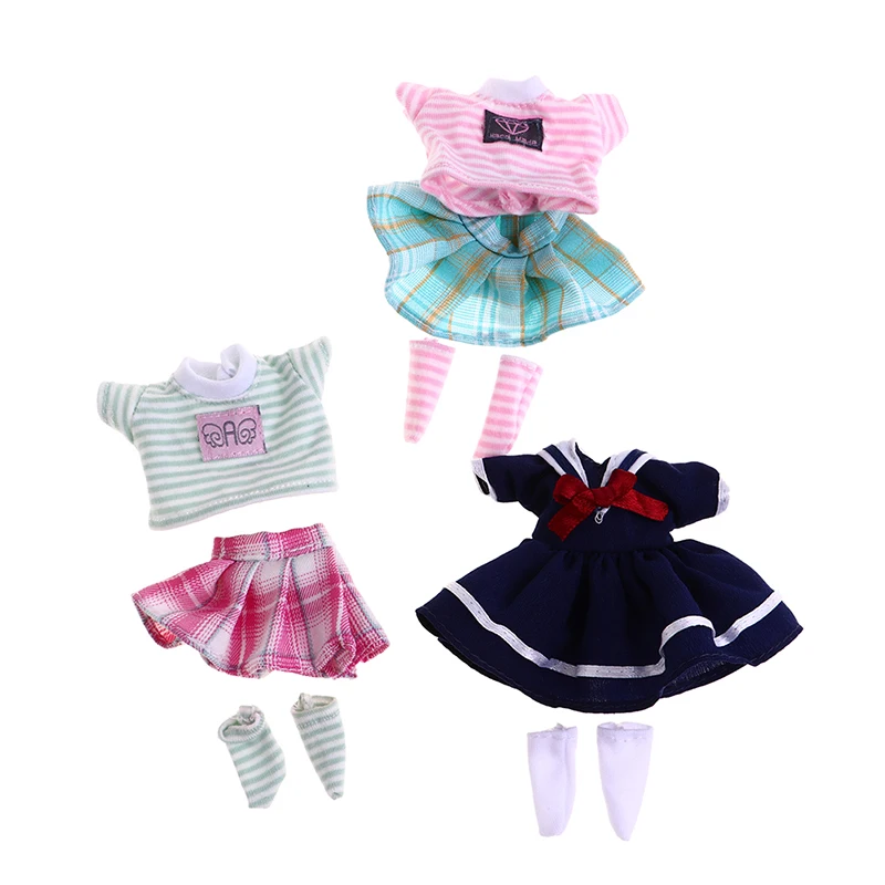 1/8 Accessories Suit Dress Skirt Hoodie Shoes Dressup For Girl Clothes For dolls 16 cm Bjd OB11 Doll Clothes Hat T-shirt Short 