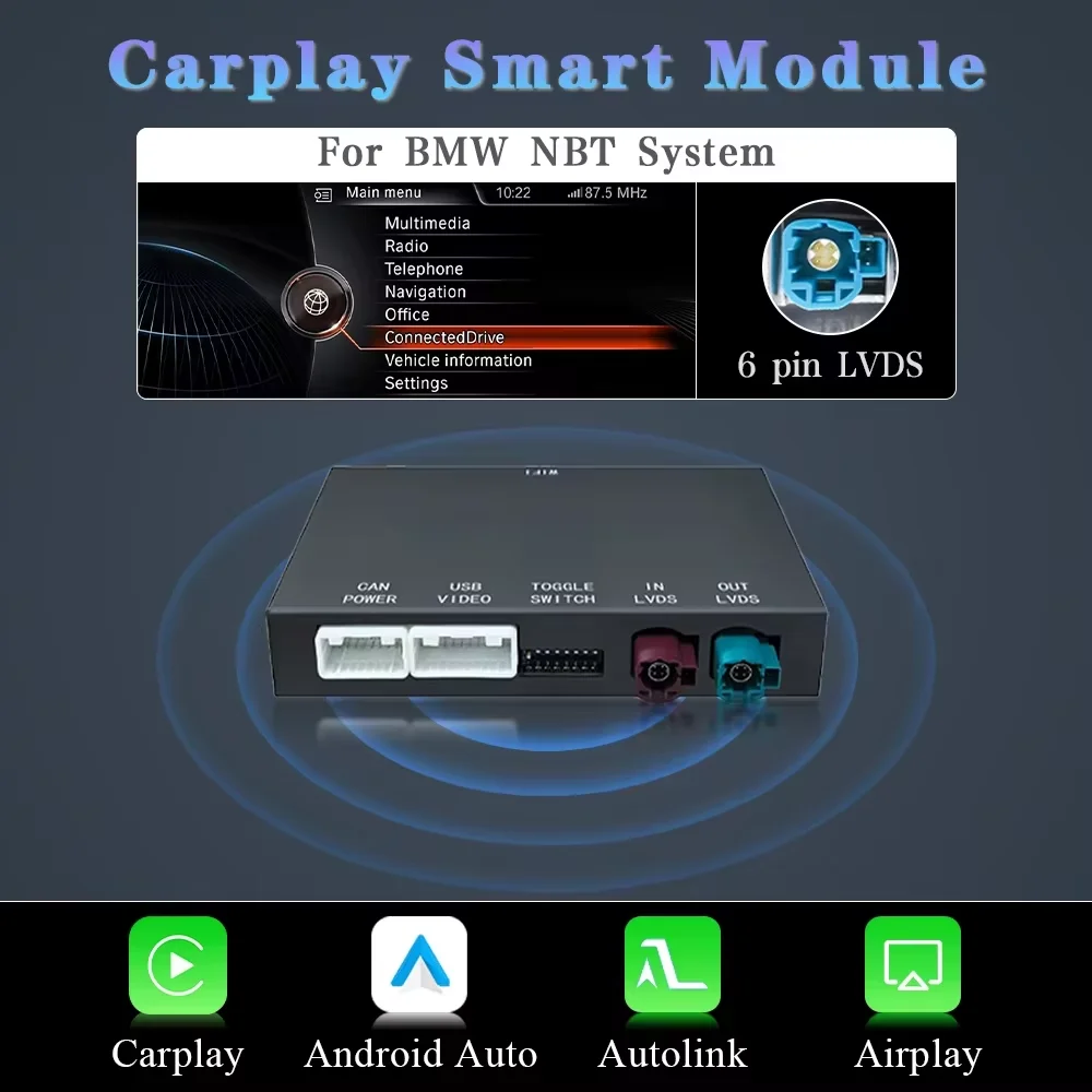 Draadloze Apple CarPlay & Android Auto Mirror Link Functies Decoder Voor BMW NBT Systeem 1 2 3 4 5 6 7 Serie X1 X3 X4 X5 X6 MINI