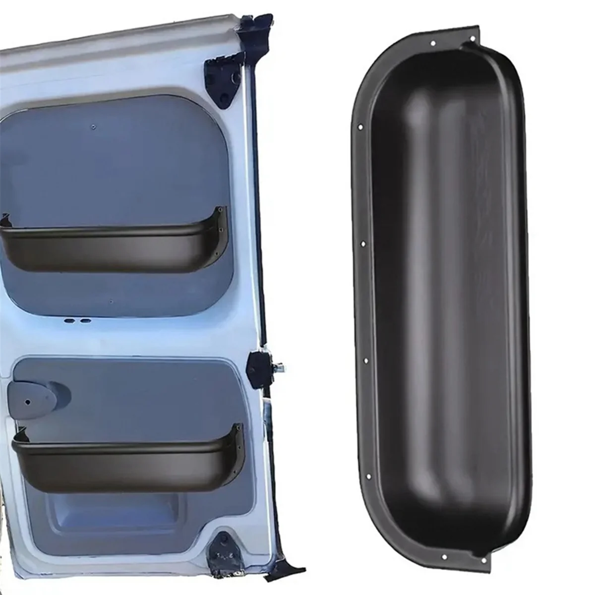 BAAQ 1pc Car Door Handle Storage Box for Van Campers Universal Fit Door Panel Tray Armrest Box Storage Cover Car Accessories