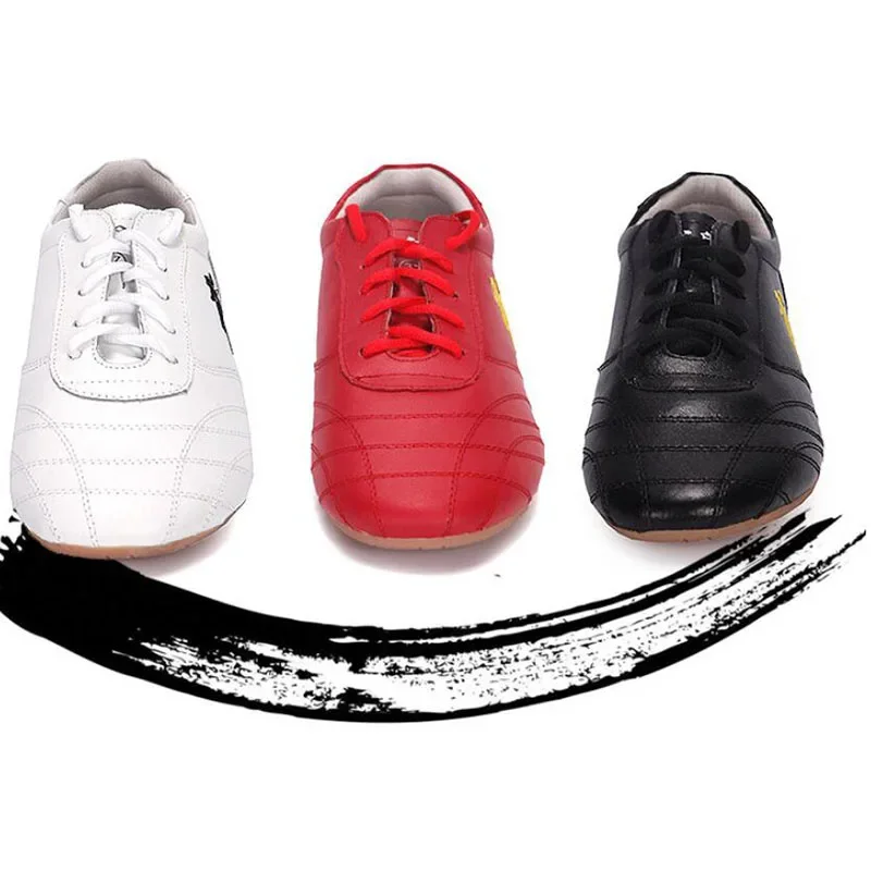 real leather Martial Arts Shoes  Chinese Kung Fu wushu shoes  Sport Tai Chi General anti-skidding shoes for Men Women boy girl