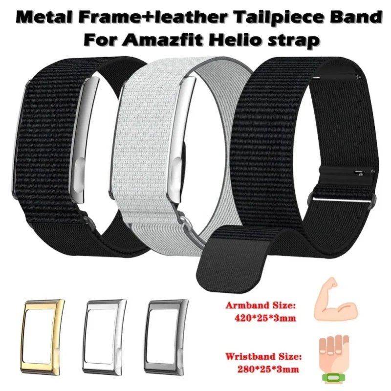 Für Amazfit Helio Armband, Bizepsband, atmungsaktives Nylon-Sportarmband/Armband für Amazfit Helio Armband, Uhrenzubehör