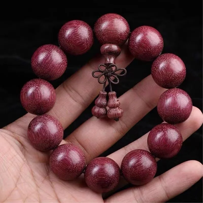 Natural Violet Bracelet Perilla Bracelet Red Sandalwood Gold Silk Nanmu Huanghua Pear Gold Silk Sandalwood Bracelet