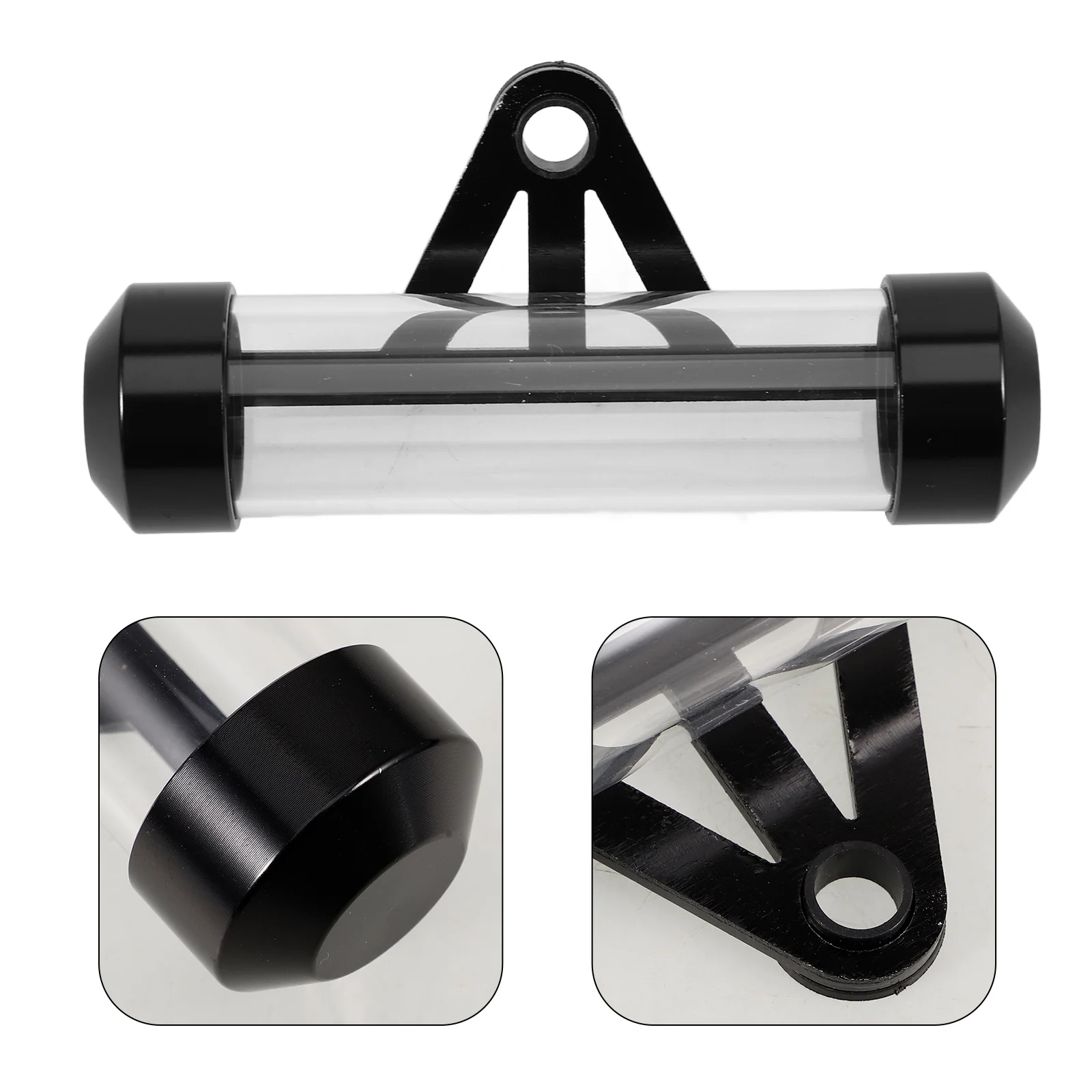 

Stylish Motorcycle Tax Aluminum Alloy Acrylic Document Holder Durable Cylinder Secure Easy Installation For