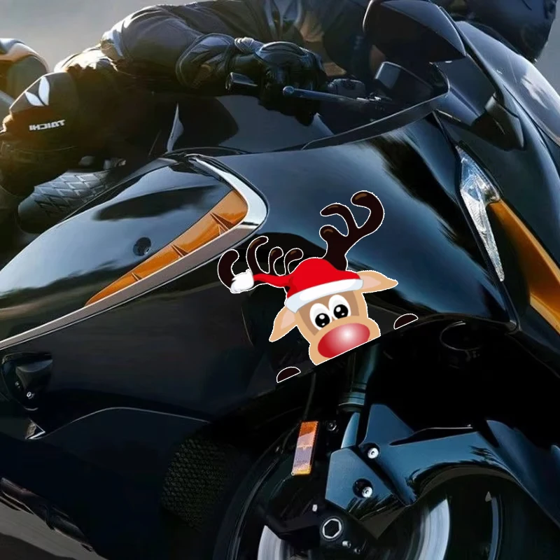 2025 عيد الميلاد جديد نافذة السيارة ملصق ، الديكور الجانب نافذة الوفير ملصق ، سانتا كلوز الأيائل زجاج السيارة لاصقة تزيين