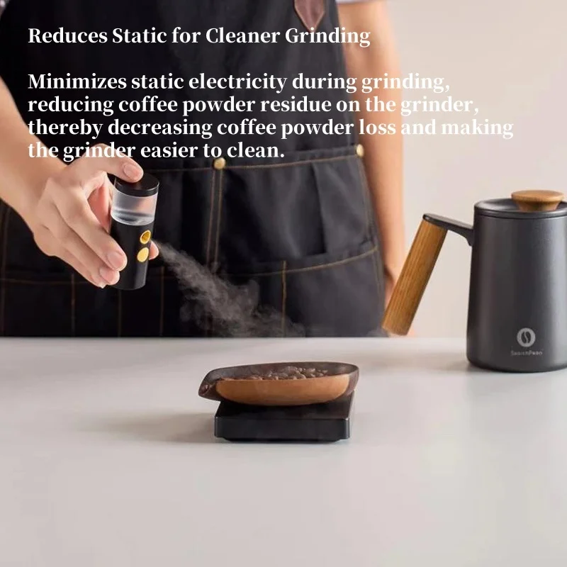 

Search Pean Grinding Static Reducer Nano Sprayer Waking Coffee Beans Elimination Powder Residue Cleaner Rechargable USB ARIEL