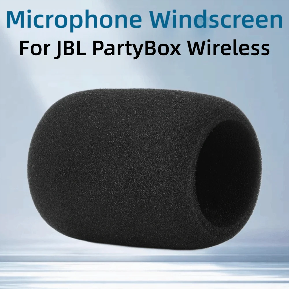 Replacement Mic Windscreen Cover Flocked Sponge Foam Windproof Microphone Cover Microphone Pop Filter for JBL PartyBox Wireless