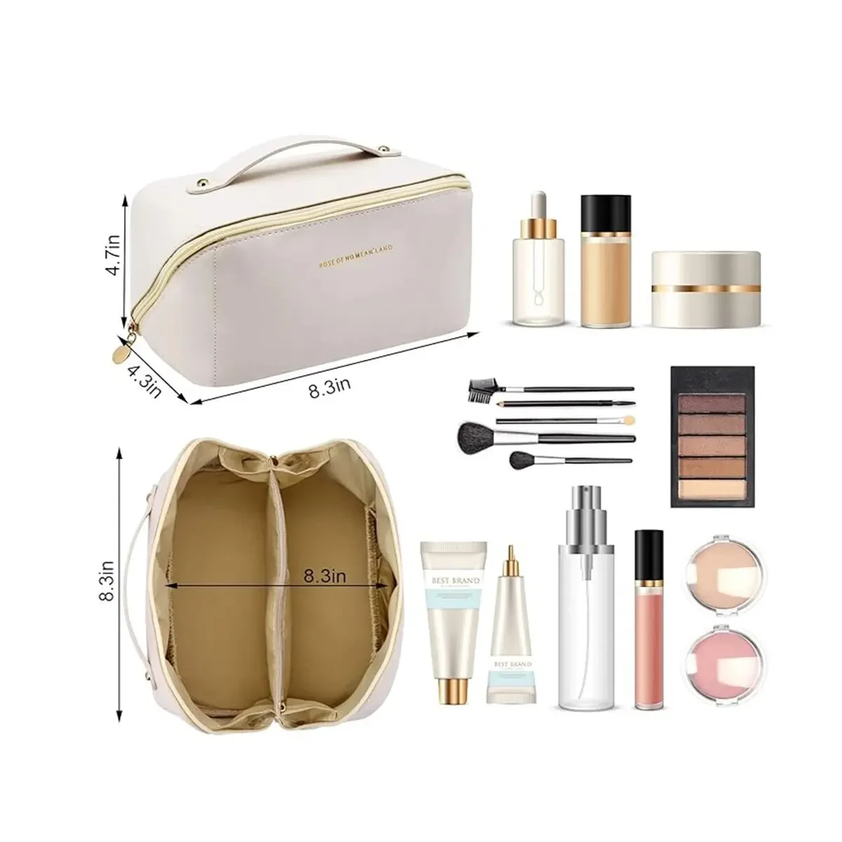 Women PU Clear Makeup Bag, Ladies Travel Cosmetic Bag, Transparent Toiletry Bag, Skin Care Storage Bag, Toiletry Storage Bag