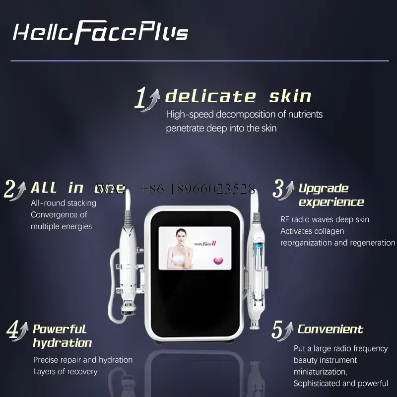 WMWMNU Desktop Meso Injector for Acne Treatment Rejuvenation Face Lift and Tightening EU UK JP US Plug Compatible