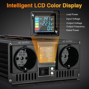 RDDSPon Pure Synoidal Wave Wechselrichter, Spannungswandler, Doppel -UE -Stockheet, DC 12V, 24 V, 48 V bis 110 V AC, 220 V, 50 Hz, 60 Hz, 4000W, 5000W, 6000W 10 Hauptverkäufe 6000W Wechselrichter - №1