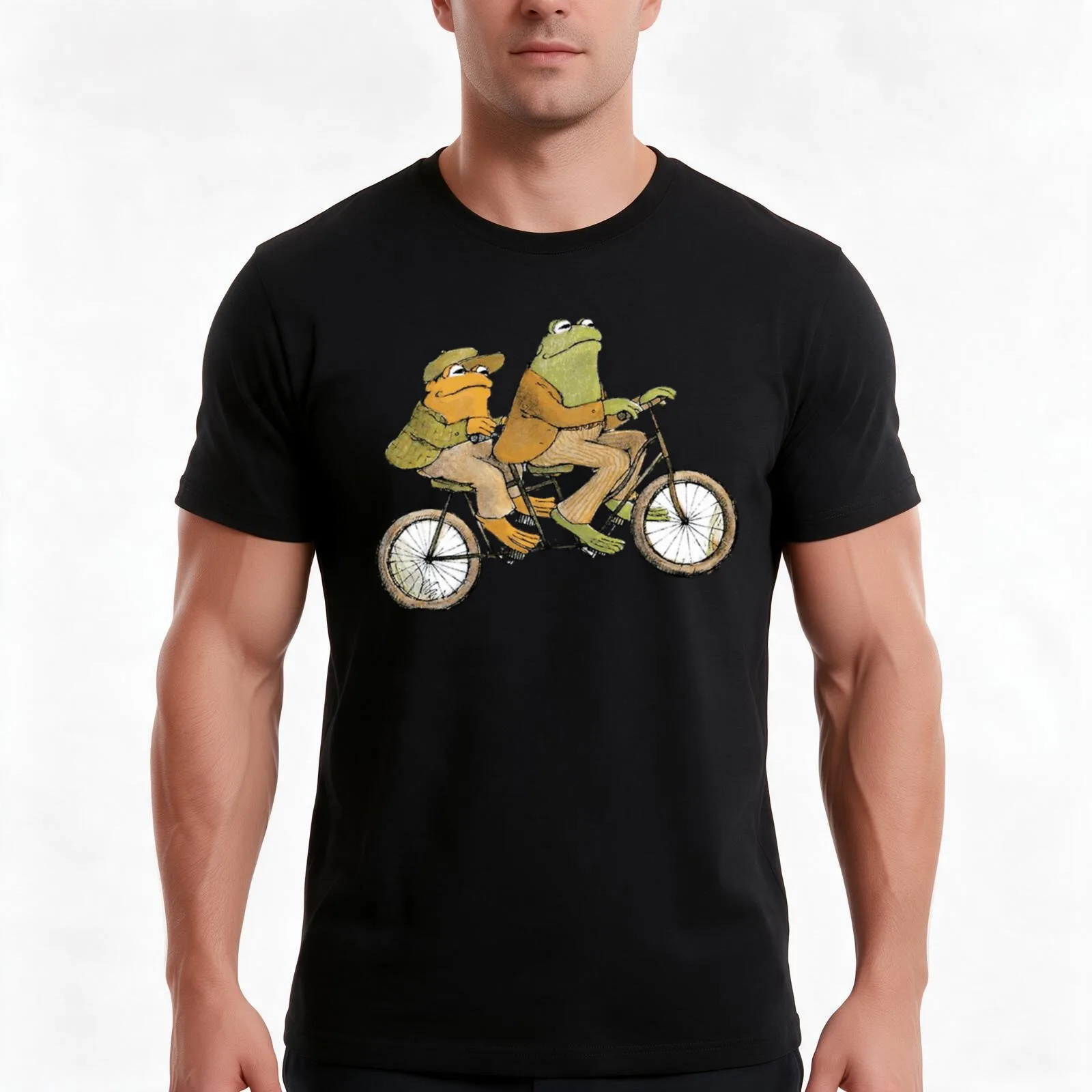 Grab It Fast Frog T-Shirt, Summer Casual Cotton Tee, Oversized Streetwear Tops, Vintage Graphic Print, Loose Fit Short Sleeve