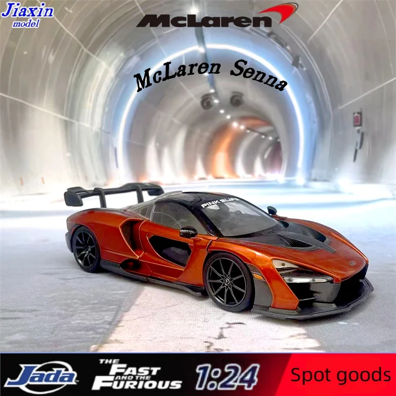 jada 1:24 Fast & Furious Orange McLaren Senna original sports car modified alloy model decoration collection