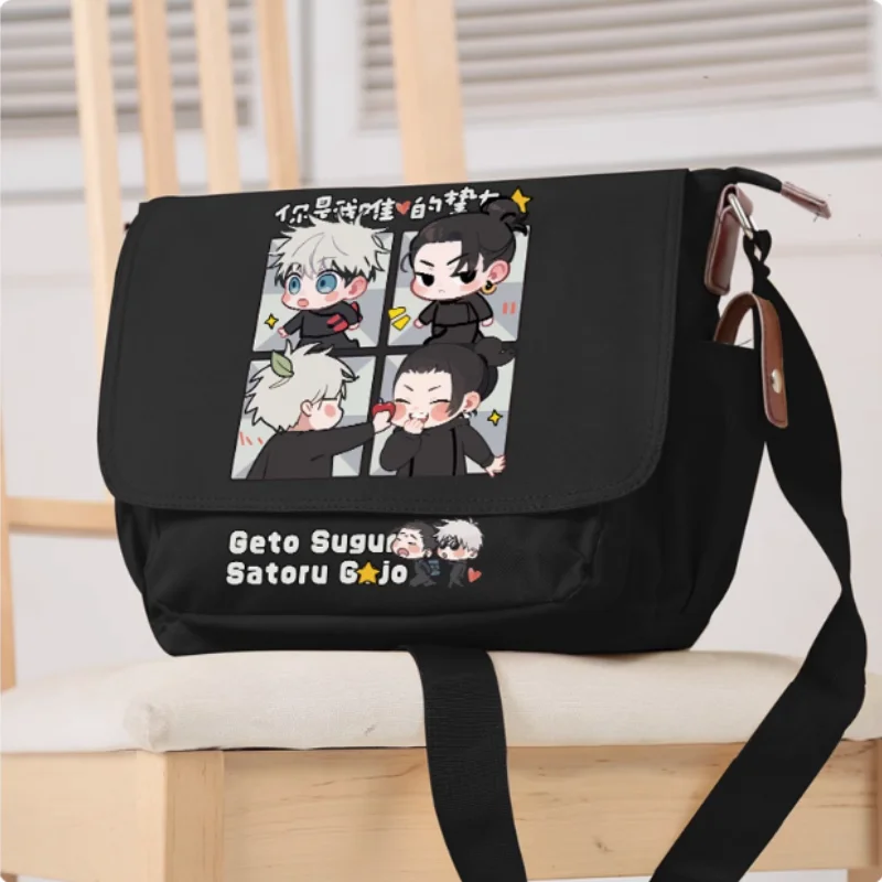 Anime Jujutsu Kaisen Geto Suguru Satoru Gojo Borsa del fumetto Moda Per il tempo libero Adolescenti Borsa a tracolla Studente Borsa a tracolla B1839