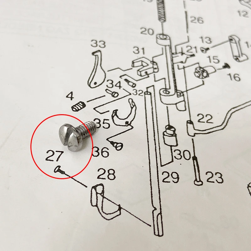 #A036 Presser Foot Screw for Portable Walking Foot Sewing Machine Parts 106-RP Seiries Parts