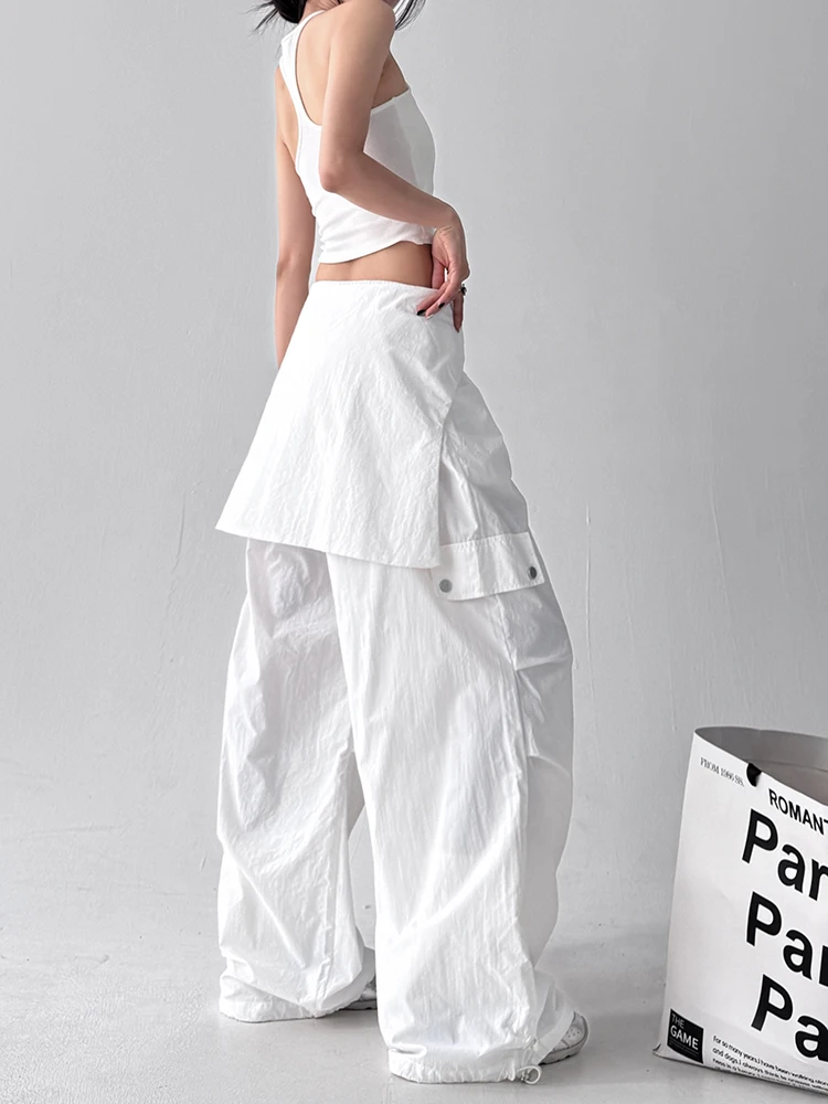 กางเกงขายาวทรงขาบานเอวสูงลำลองสำหรับผู้หญิง ฤดูร้อน 2025 เหมาะสำหรับทำงาน ป้องกันแสงแดด ดีไซน์สวยเก๋ ให้ลุคดูสูงขึ้น