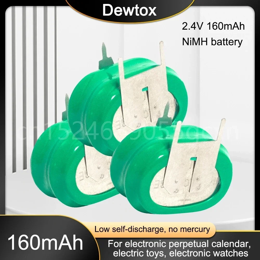 2.4 فولت 160 مللي أمبير ni-mh بطاريات قابلة للشحن مع دبوس لحام ل PLC التحكم الصناعي مصباح يدوي لعبة بطارية اللوحة الأم للكمبيوتر