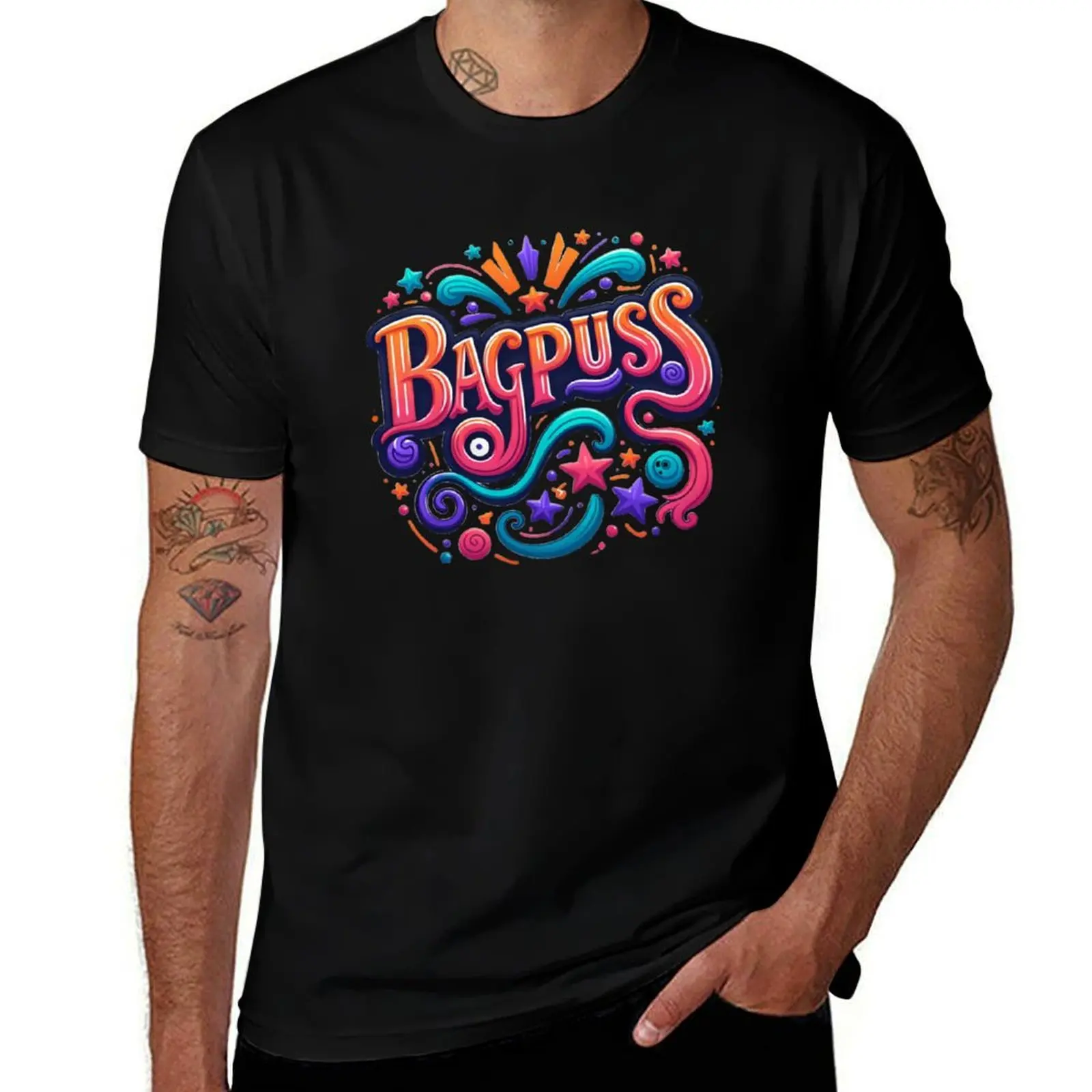

Bright Bagpuss T-Shirt cotton t shirts man 100% anime t shirts oversize man t shirt cotton T-Shirt