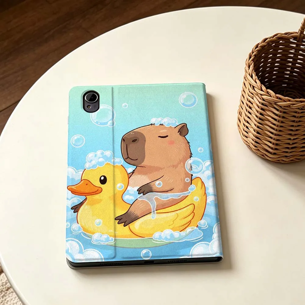 Capybara Art Popular Cartoon Gift For Huawei MediaPad T5 T10s M6 M5Lite SE Honor Tab 5 6 7 V7 V8 X8a X9a Pro Soft Tablet Case