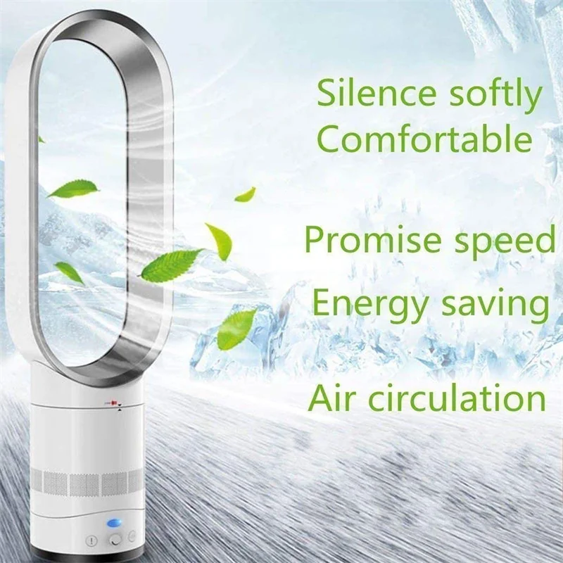 40W Bladeless Fan Electric Cooling Air Tower Fans With Remote Control Intelligent Low Noise 16 Inch Stand Floor Hot Sale