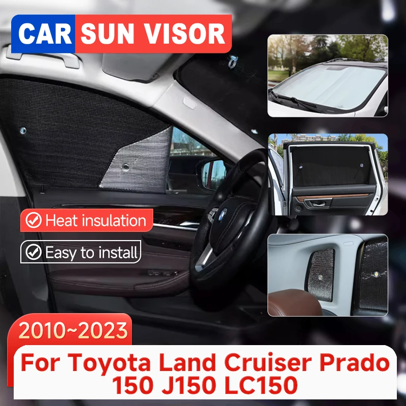 

Anti-UV Car Sun Visor For Toyota Land Cruiser Prado 150 J150 LC150 2010~2023 2022 Window Coverage Pad Sun Shade Auto Accessories