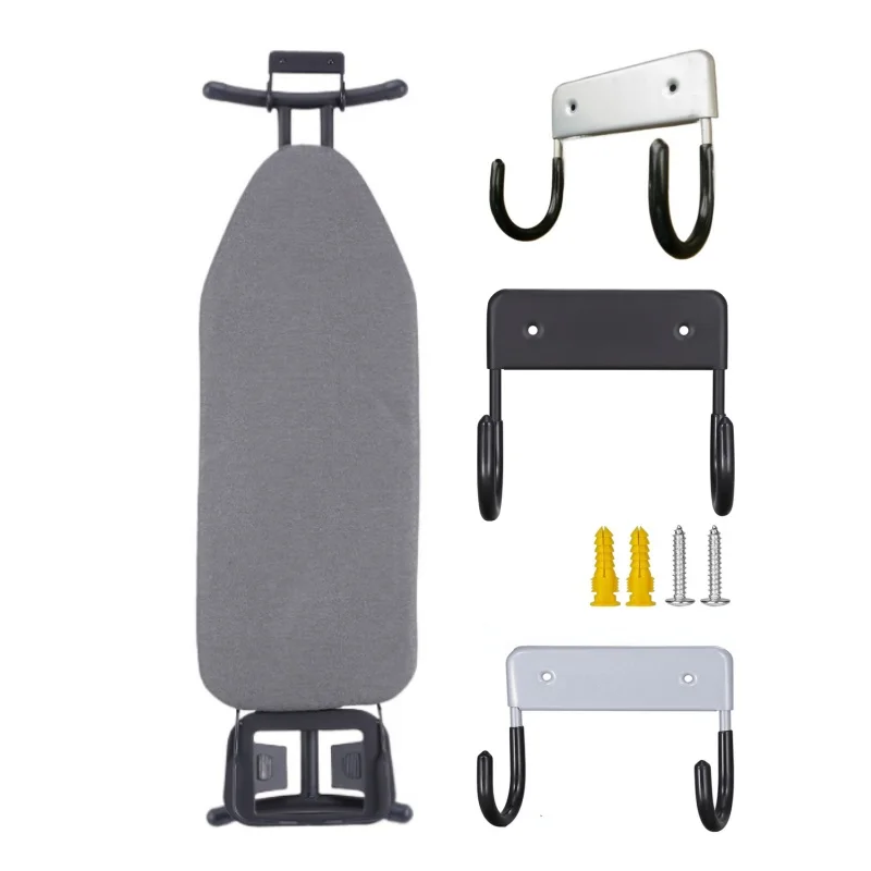 Multipurpose Clothing Board Iron Rack Hook Double Hooks Design Clothes Ironing Stable Storage Rack