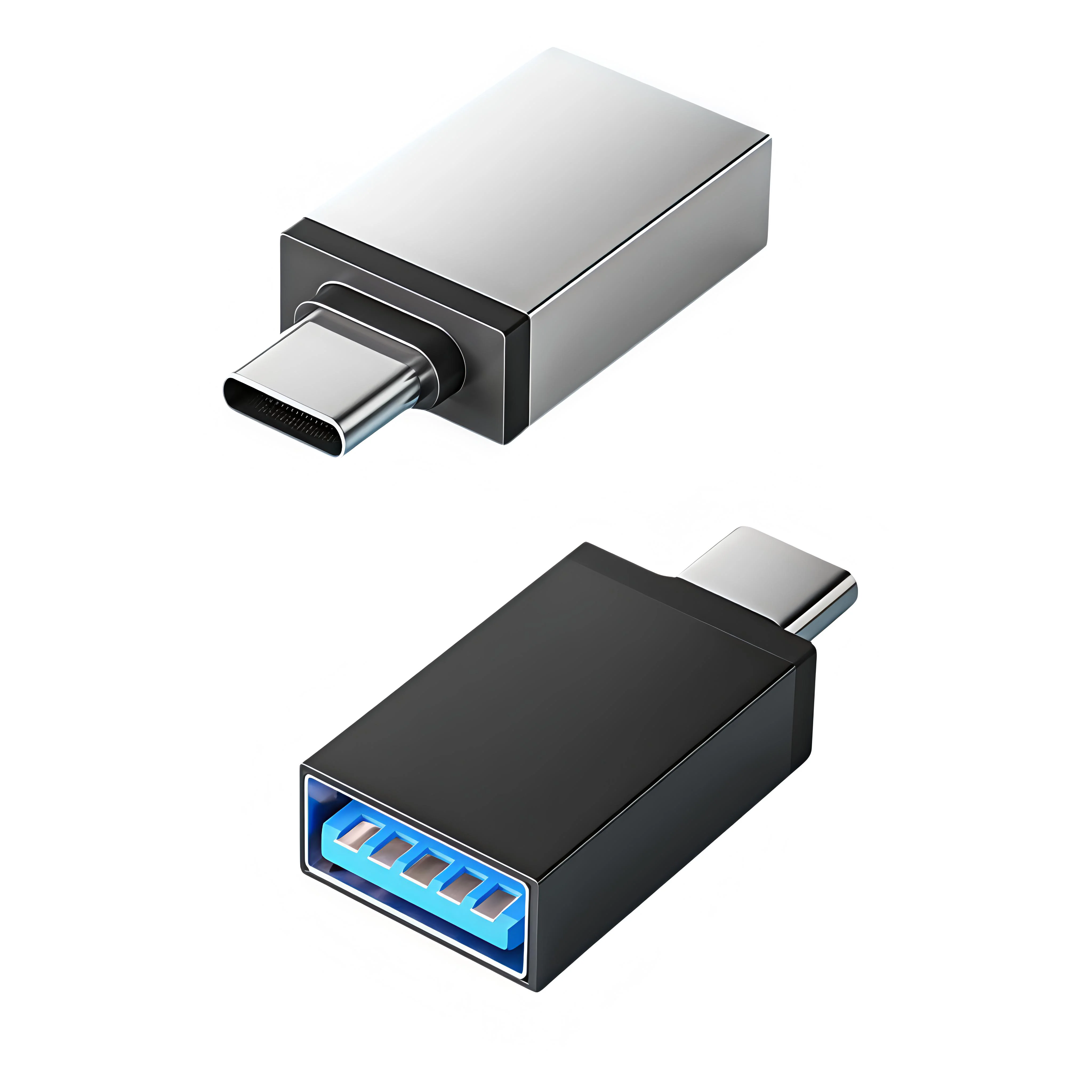 USB 3.0 Type-C Male to USB 3.0 Female Adapter OTG Function Compatible with Apple MacBook Xiaomi USB Drive