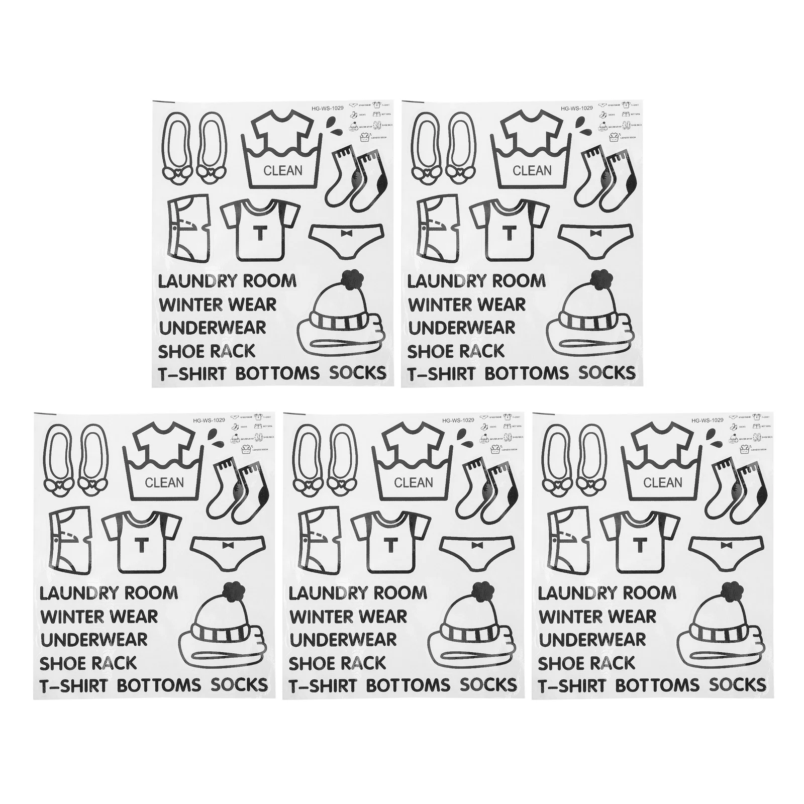 

Pvc Classification Label Stickers Smooth No Residue Removable For Kids Bedroom Wardrobe Storage Box Clothing Sort Decals