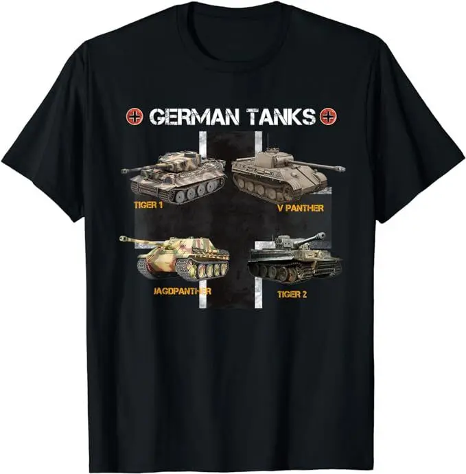 NEW LIMITED German Tanks WW2 V Panther Jagdpanther Tiger 1 Tiger 2 T-Shirt S-5XL Anime Graphic T-shirts for Men Clothing Women T