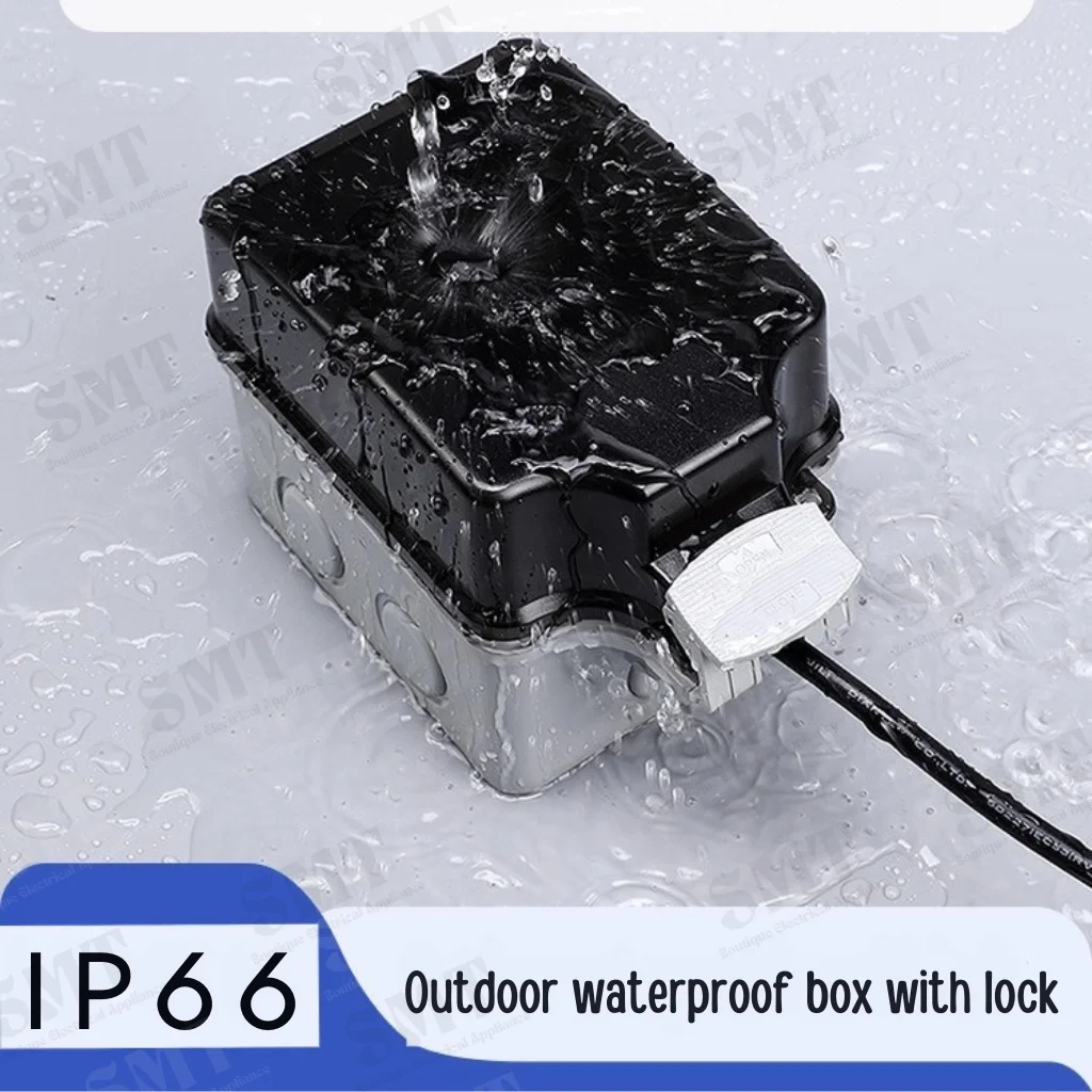 

Israel US Brazil Waterpoof Outdoor Outlet Duty IP66 Exterior Plug Cover Surface Mounted Electrical Socket for Garden Lawnmower