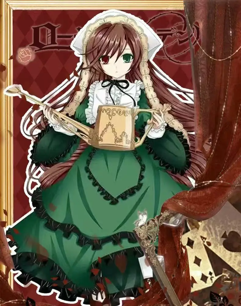

Cosplay anime Rozen Maiden Suiseiseki Cosplay Costume Twin Girls' Anime Lolita Gorgeous Outfit Set and wig