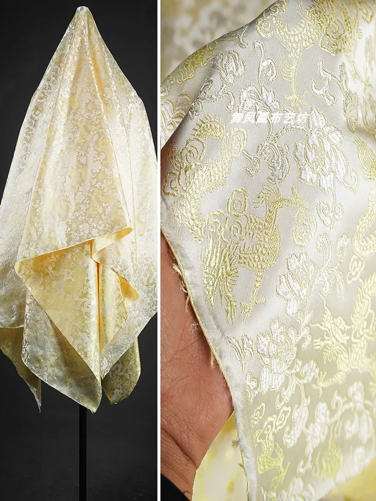 

Brocade Jacquard Fabric Glossy Hanfu Jacket Clothing Apparel Sewing Fabrics Diy Cloth Sew By The Meter Wholesale