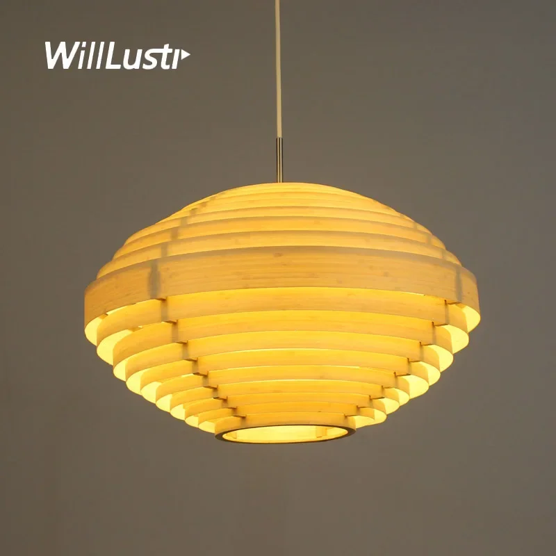 

Multilayer Beehive Bamboo Pendant Lamp Hotel Cafe Handmade Oval Wood Shutter Ceiling Chandelier Suspension Hanging Lighting