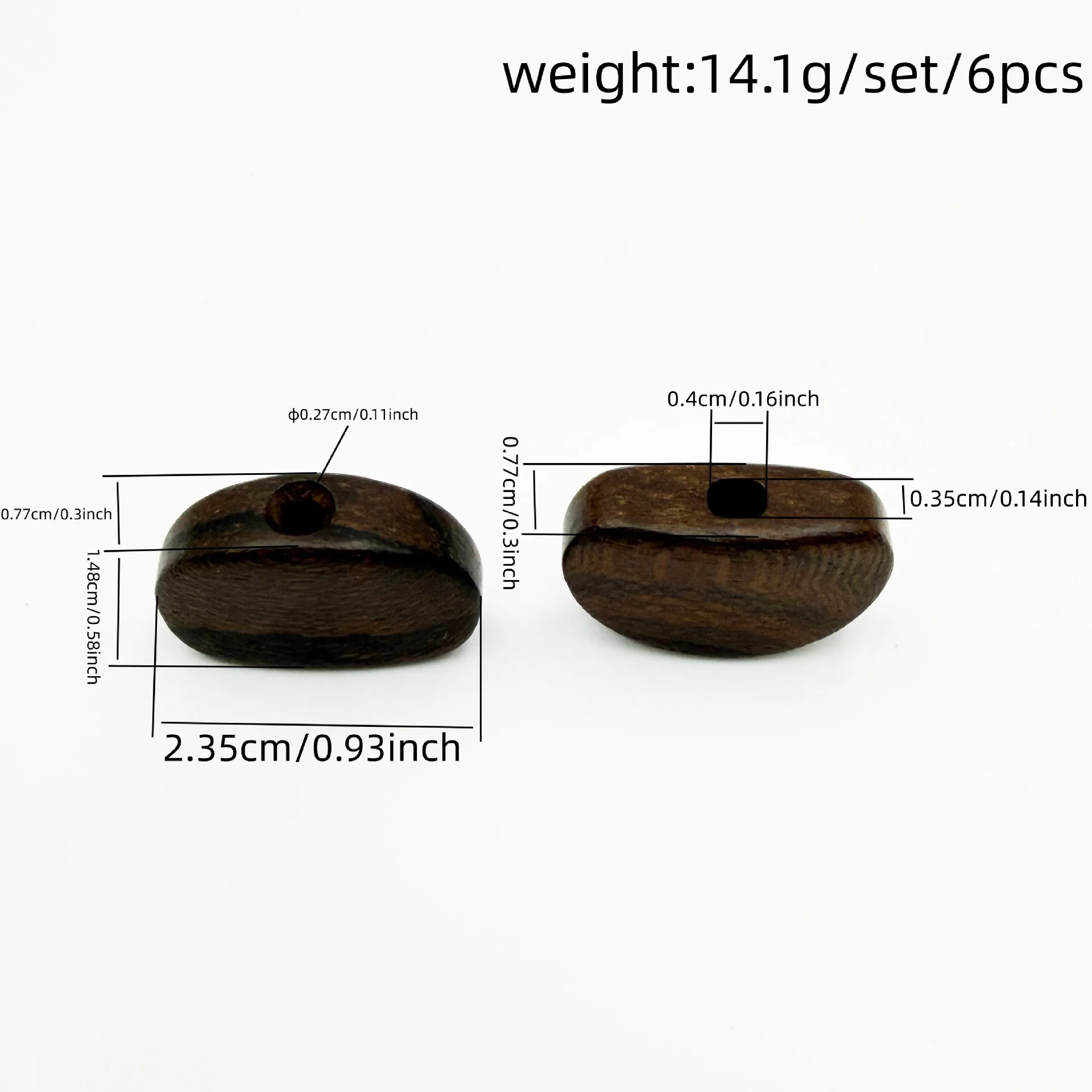 Premium Natural Black Persimmon Wood Guitar Tuning Peg Knobs Solid Wood Tuning Machine Buttons Electric Acoustic Guitar Parts