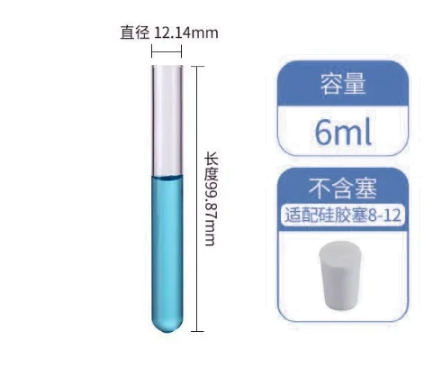 40x250mm borosilicate glass test tube thickened curling mouth round bottom inverted lab tool